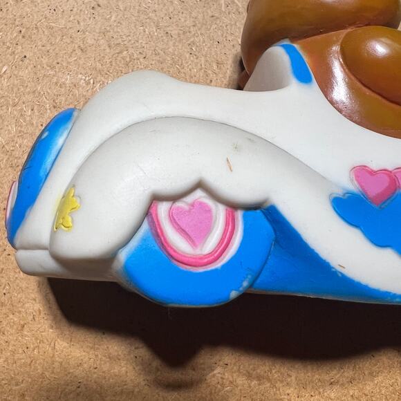 American Greetings AGC Tenderheart 80’s Brown Care Bear Rubber car Toy Vtg - Picture 8 of 16